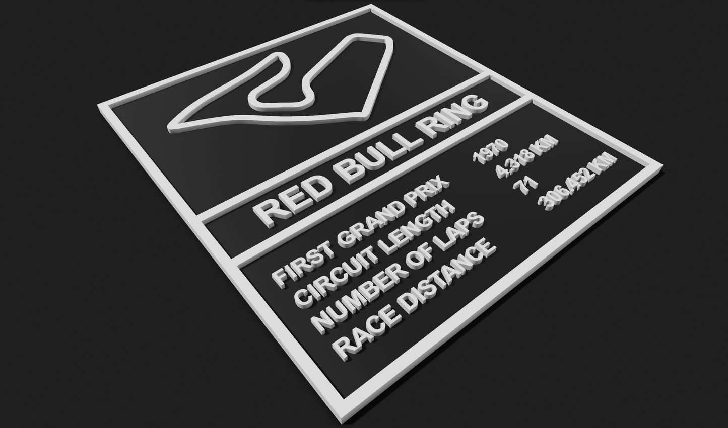 Red Bull Ring F1 Circuit Plaque