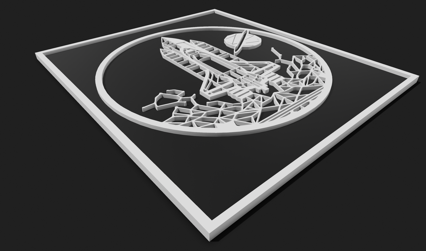 Space Rocket Wall Art Plaque