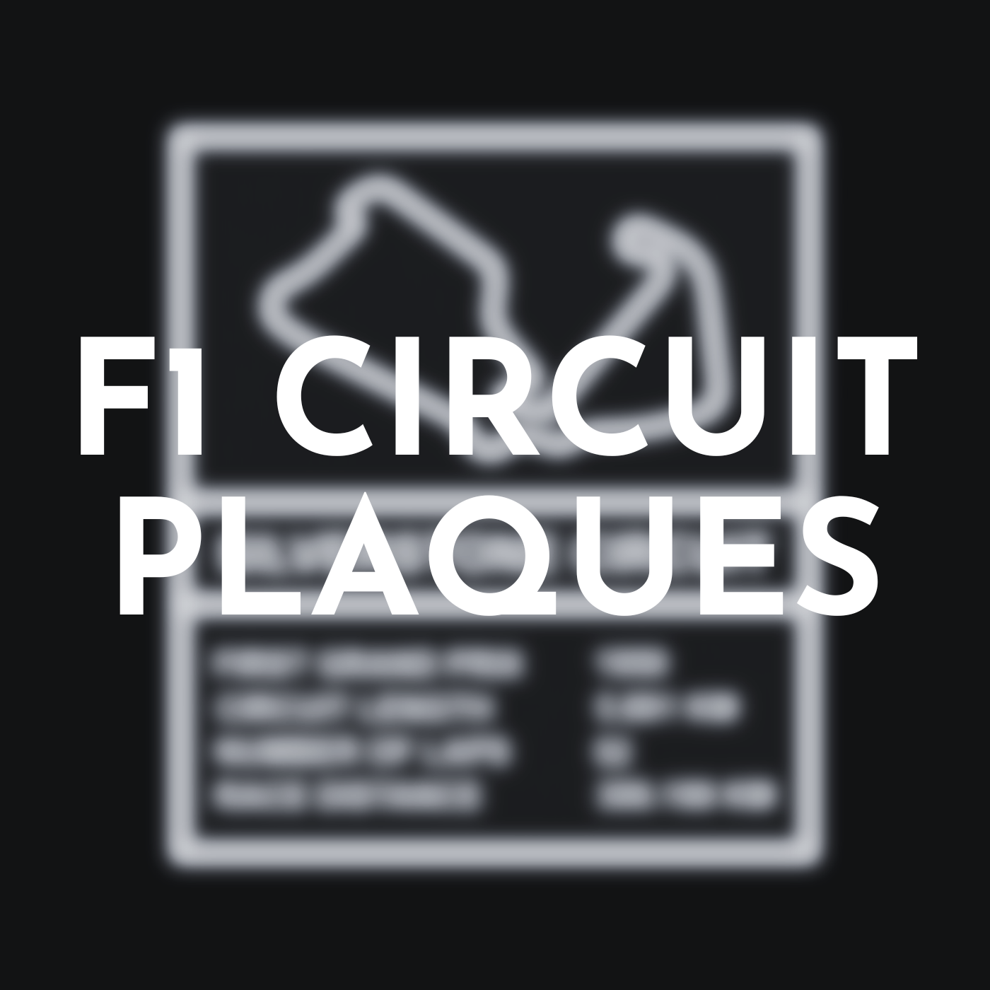 F1 Circuit Plaques