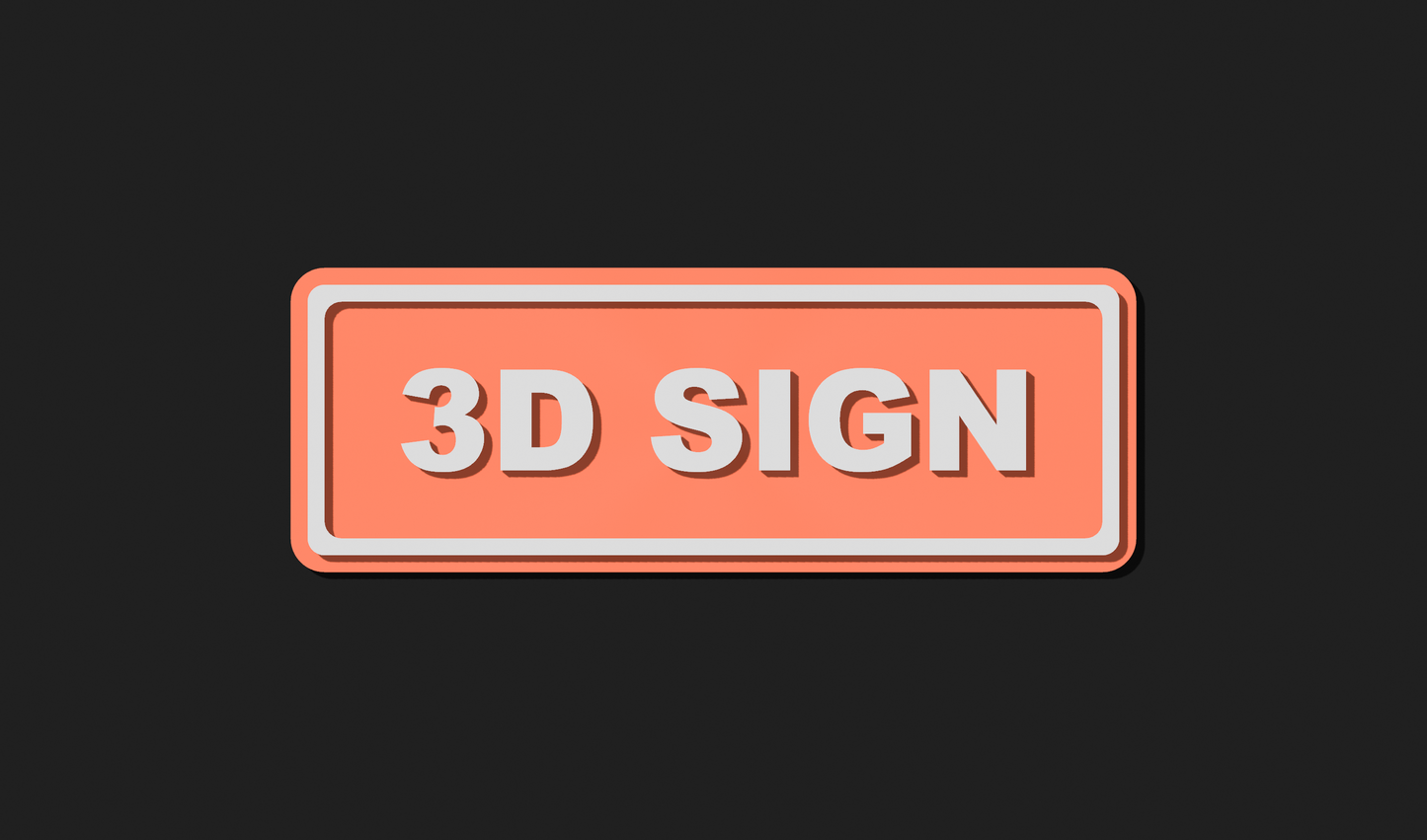 Small 3D Custom Sign