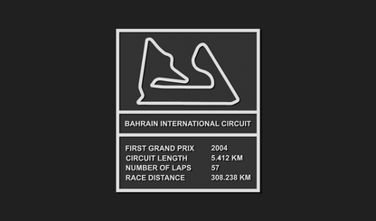 Bahrain International F1 Circuit Plaque