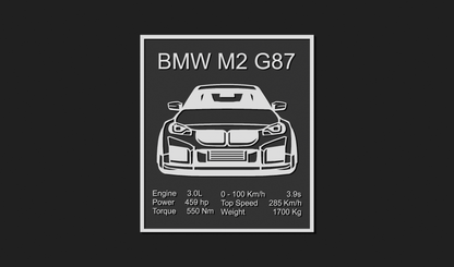 BMW M2 G87 Car Plaque