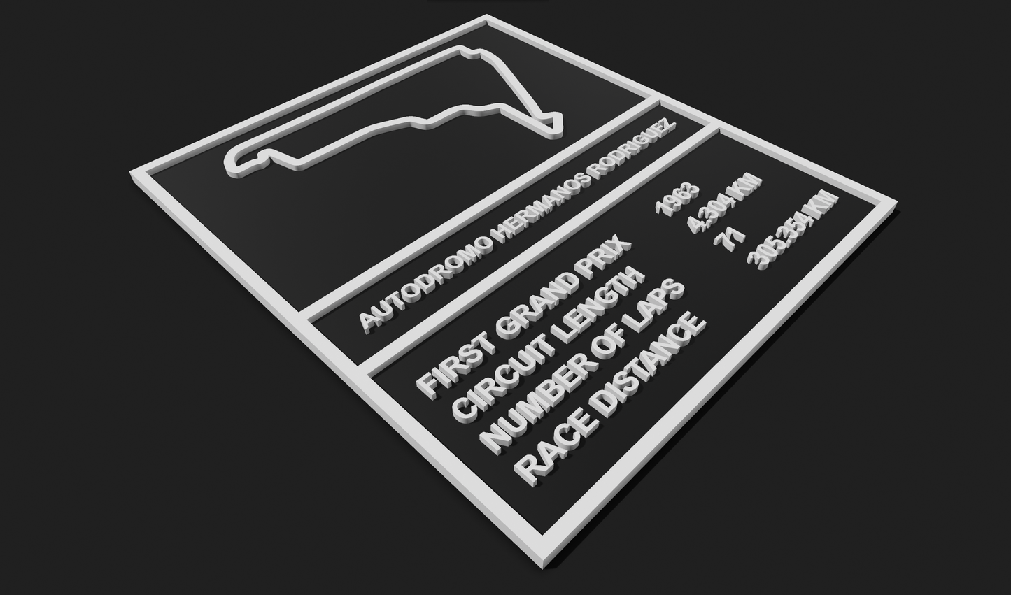 Autodromo Hermanos Rodriguez F1 Circuit Plaque