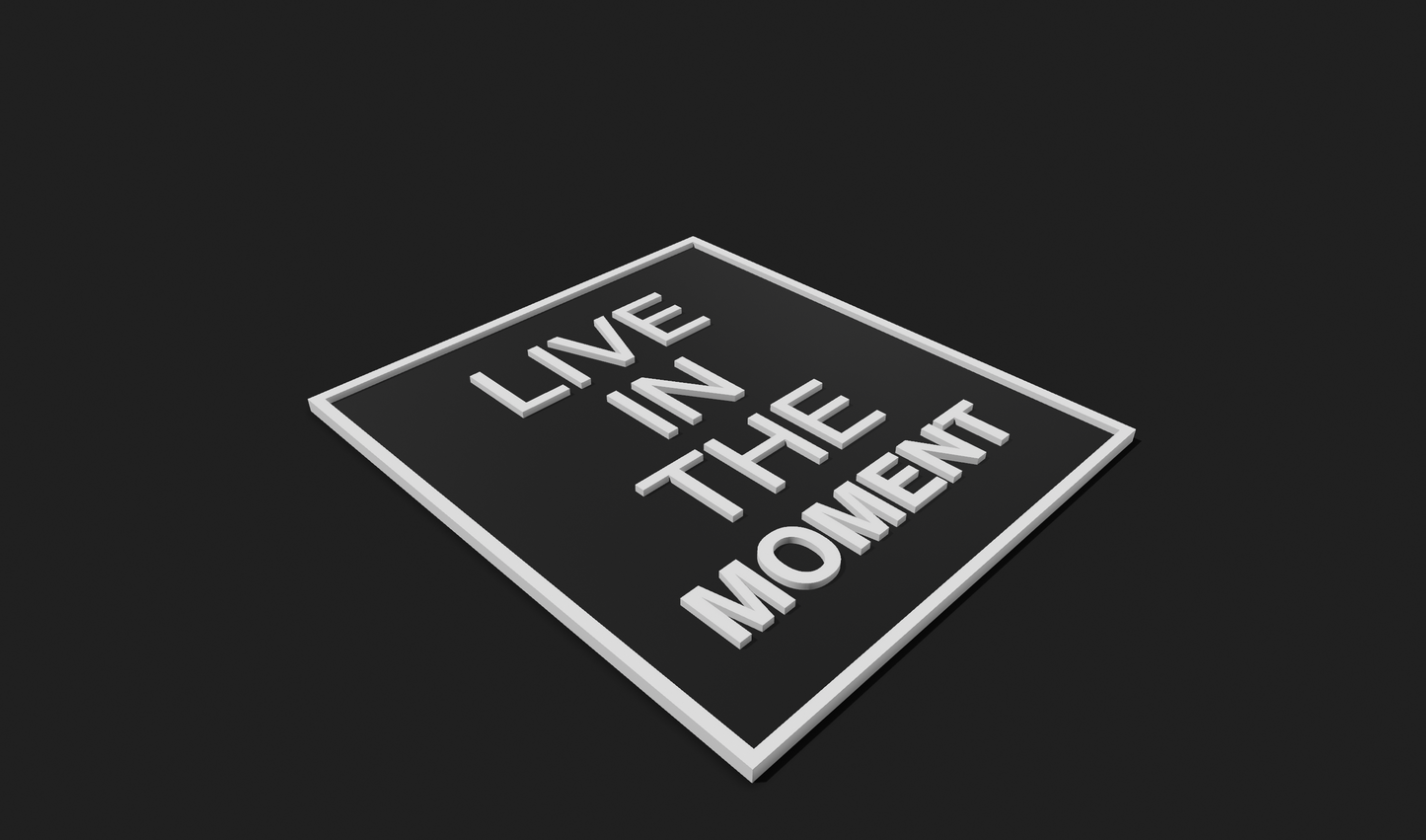 Live in the moment Decoration Plaque