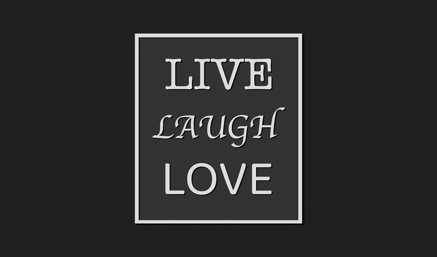 Live Laugh Love Decoration Plaque