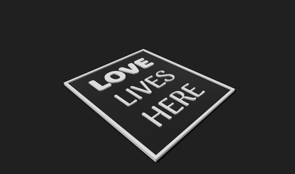 Love Lives Here Decoration Plaque