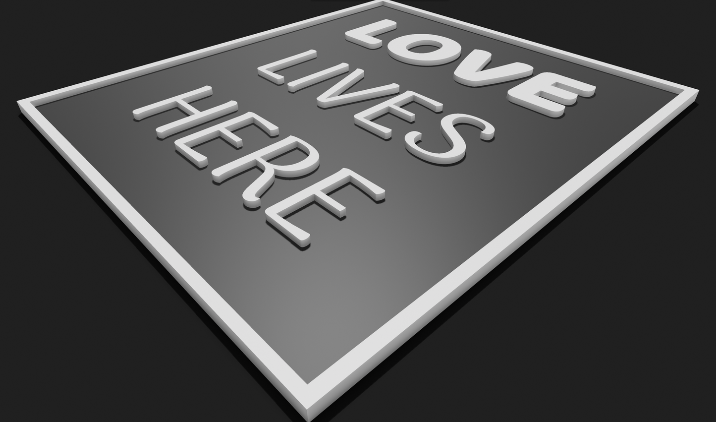 Love Lives Here Decoration Plaque