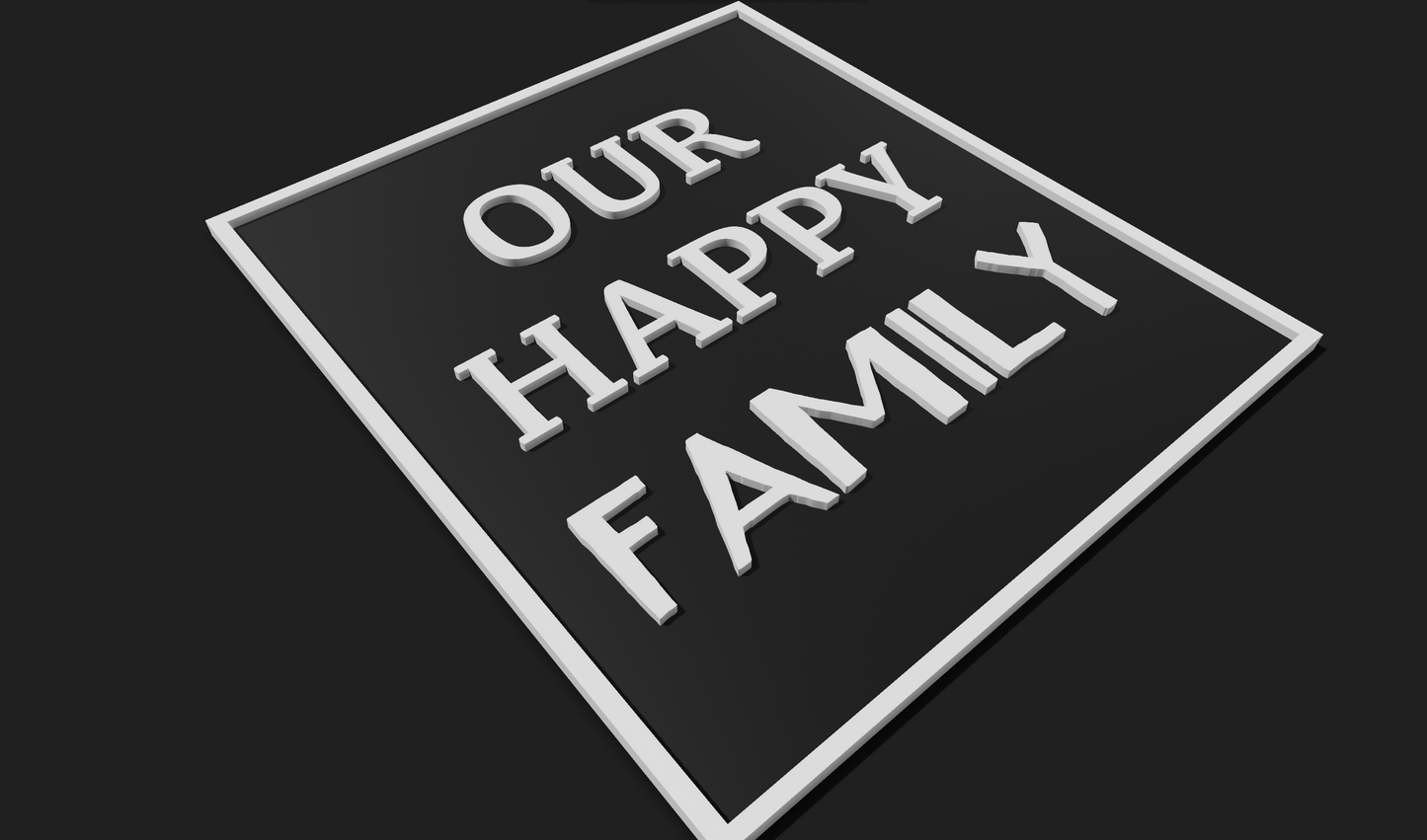 Our Happy Family Decoration Plaque