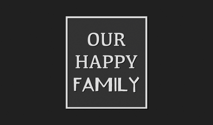 Our Happy Family Decoration Plaque