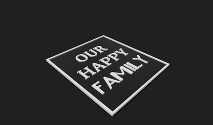 Our Happy Family Decoration Plaque