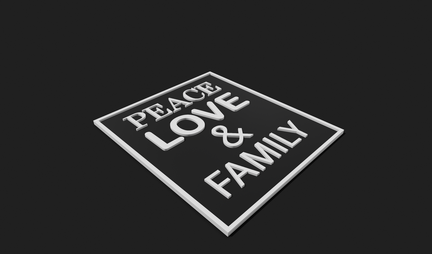 Peace, Love & Family Decoration Plaque