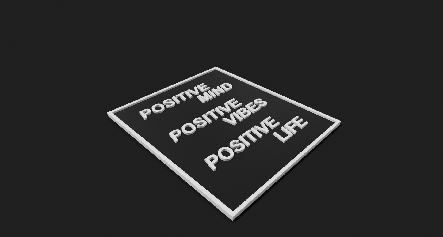 Positive Mind, Positive Vibes, Positive Life Decoration Plaque