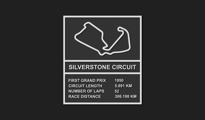 Silverstone F1 Circuit Plaque