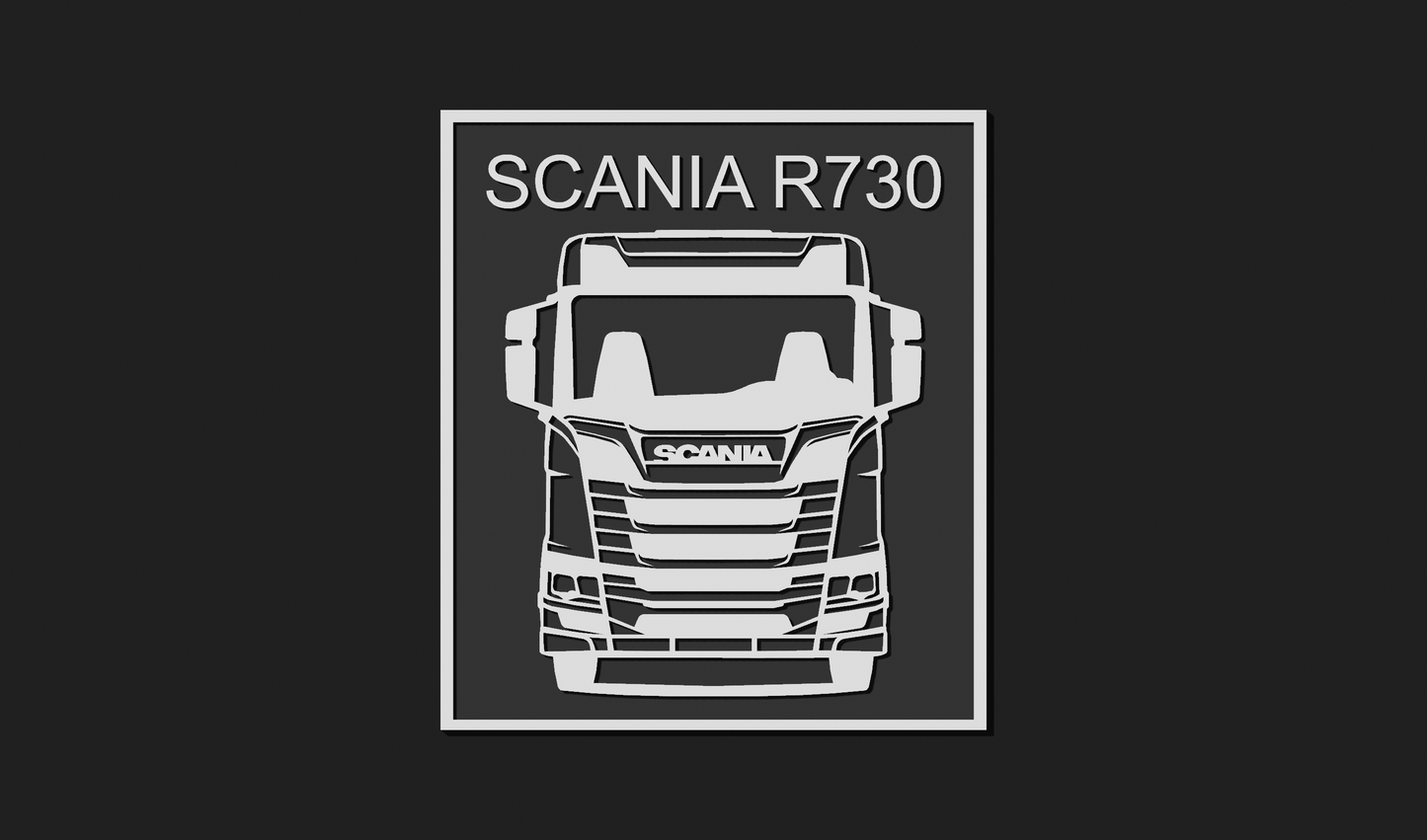 Scania R730 Lorry Plaque