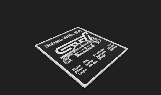 Subaru WRX STI Car Plaque