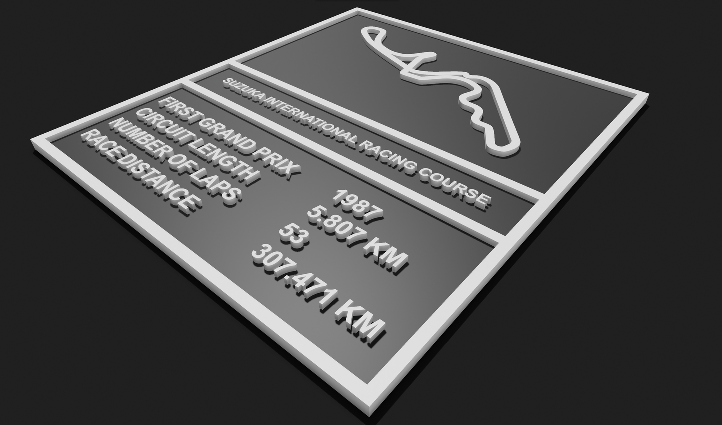 Suzuka International Racing Course F1 Plaque