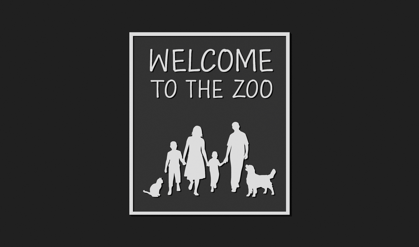 Welcome to the Zoo Decoration Plaque