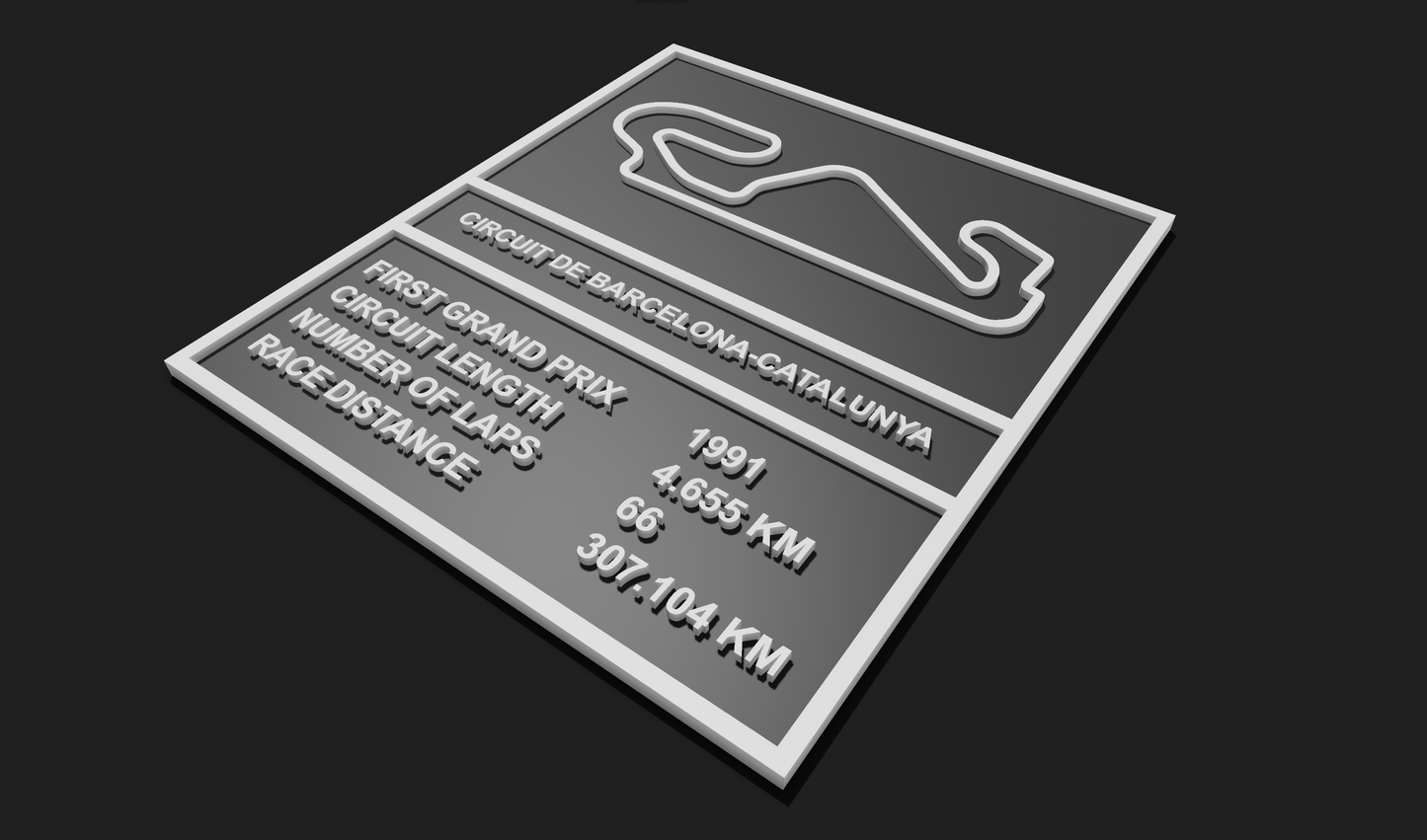 Circuit de Barcelona-Catalunya F1 Plaque