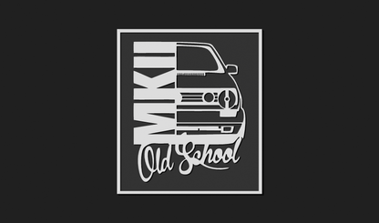 Mk 2 Old School Car Plaque