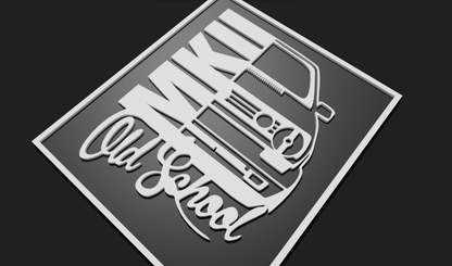 Mk 2 Old School Car Plaque